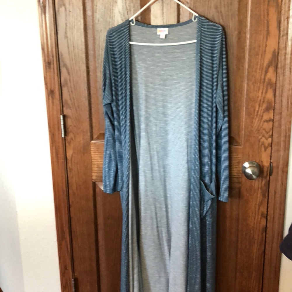 Lularoe Blue striped Sarah.